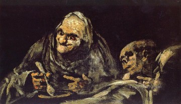 Francisco Goya Painting - Old eating soup Francisco de Goya